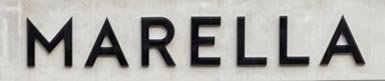 Sign at Marella shop on Marylebone High Street in London