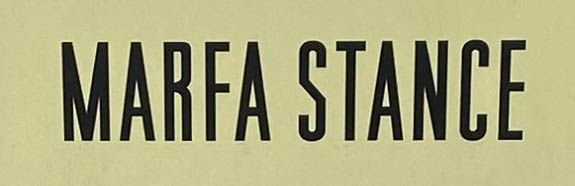 Marfa Stance shop sign on Ledbury Road in Notting Hill, London