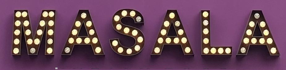 Sign at Masala restaurant on London's Brick Lane
