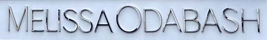 Melissa Odabash shop sign on Walton Street in Knightsbridge, London