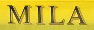 Mila restaurant sign on Beauchamp Place in London's Knightsbridge