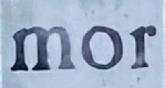 Sign at Mor jewellery shop on London's Ganton Street