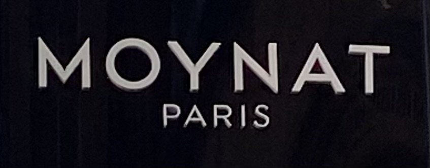 Sign at Moynat shop on Mount Street in London's Mayfair