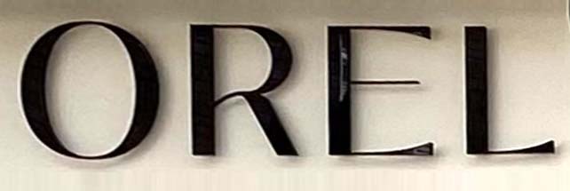 Sign at Orel hair salon on Walton Street in Knightsbridge, London