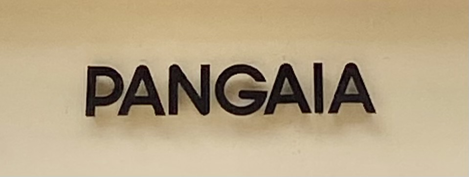 Sign at Pangaia shop on Carnaby Street in London