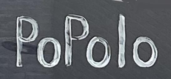 Sign at Popolo restaurant on Rivington Street in Shoreditch, London