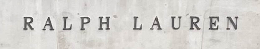 Sign at Ralph Lauren store on London's Bond Street