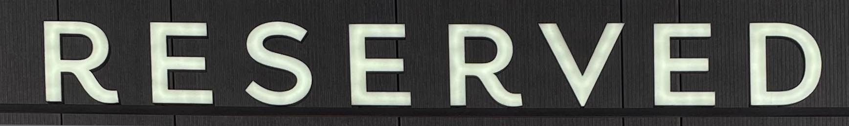 Sign at Reserved store on Oxford Street in London