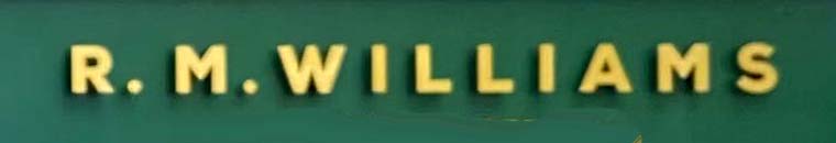 Sign at RM Williams shop on Berwick Street in London's Soho
