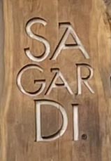 Sign at Sagardi restaurant on Curtain Road in Shoreditch, London