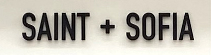 Saint and Sofia shop sign at Seven Dials in London