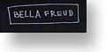Bella Freud shop sign on Chiltern Street