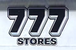 Sign at 777 Stores shop on Chalk Farm Road in London's Camden