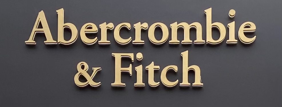 Sign at Abercrombie and Fitch store in London