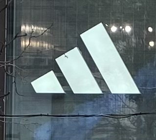 Sign at Adidas store on London's Oxford Street
