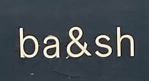Ba&sh shop sign on Westbourne Grove in London