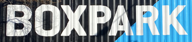 Sign at Boxpark on Camden High Street in London