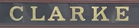 Sign at Clarke antiques shop on Golborne Road