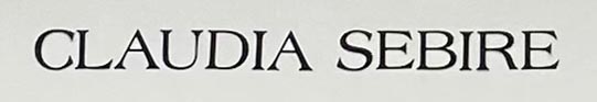Sign at Claudia Sebire shop on Fulham Road