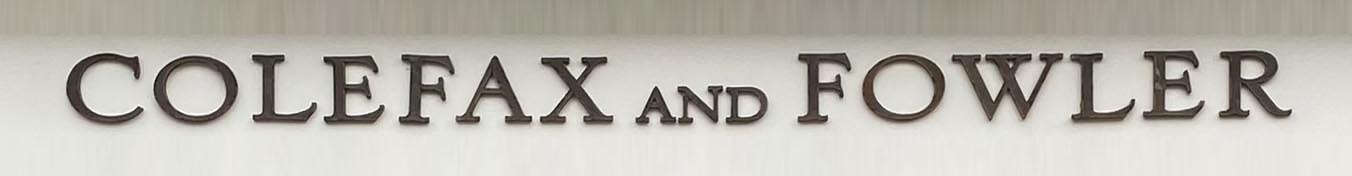Sign at Colefax and Fowler furniture showroom on Fulham Road