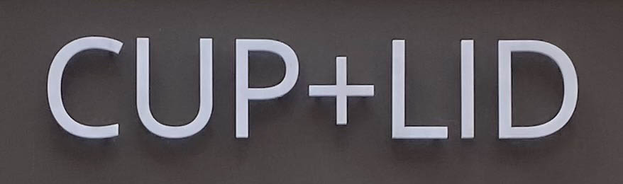 Sign at Cup+Lid on Gee's Court in London