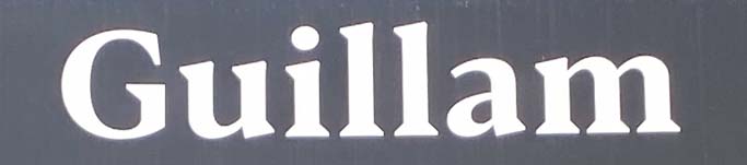 Sign at Guillam coffee house on Queensway in London