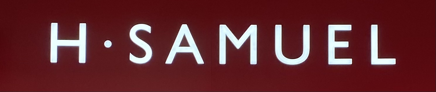 Sign at H.Samuel jewellery shop on Oxford Street