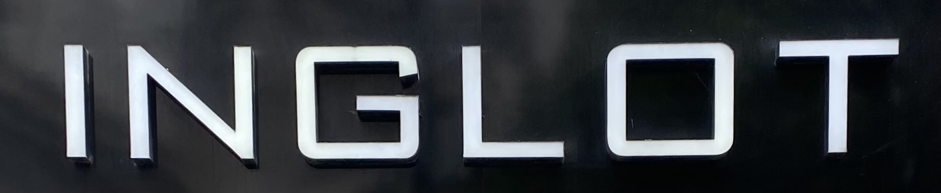 Sign at Inglot shop on Oxford Street in London