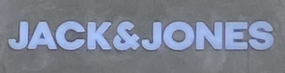 Sign at Jack and Jones store on Oxford Street
