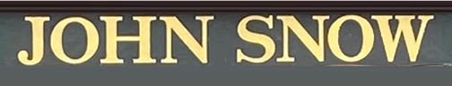Sign at John Snow pub on Broadwick Street in London's Soho