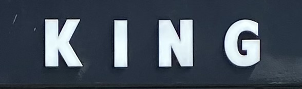 Sign at King Living furniture store on Tottenham Court Road in London