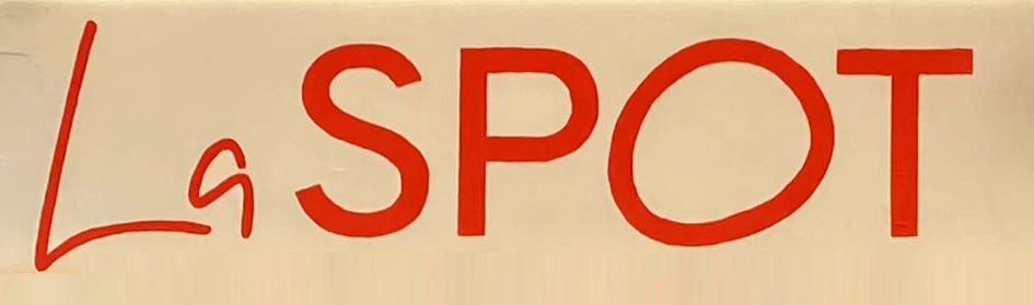 Sign at Le Spot restaurant on Charlotte Street in London's Fitzrovia