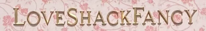 Shop sign at Love Shack Fancy in London's Notting Hill
