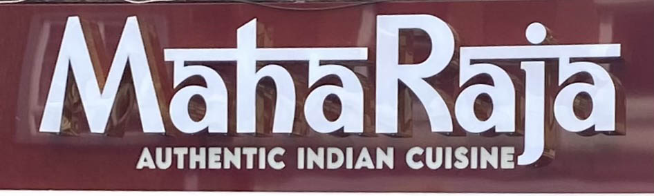 MahaRaja restaurant sign on Old Compton Street in London's Soho