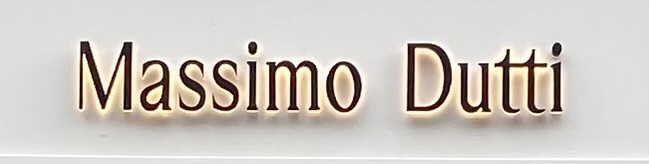 Sign at Massimo Dutti store on Oxford Street in London