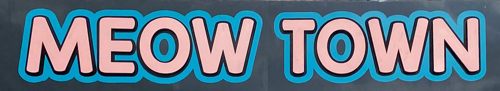 Sign at Meow Town shop on Chalk Farm Road in London