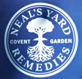 Sign at Neal's Yard Remedies in Neal's Yard in London