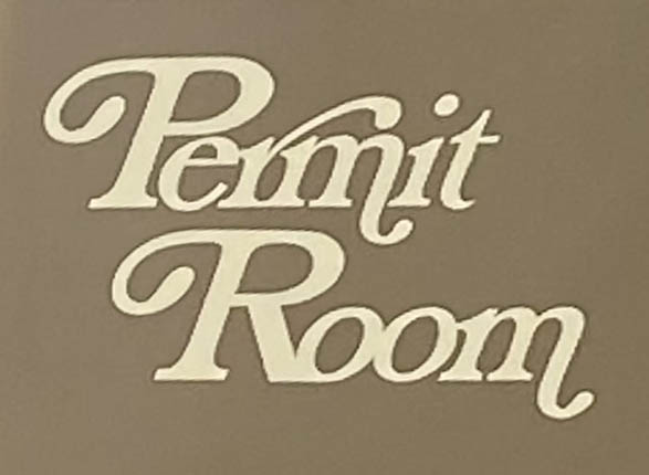 Sign at Permit Room restaurant on Portobello Road in London