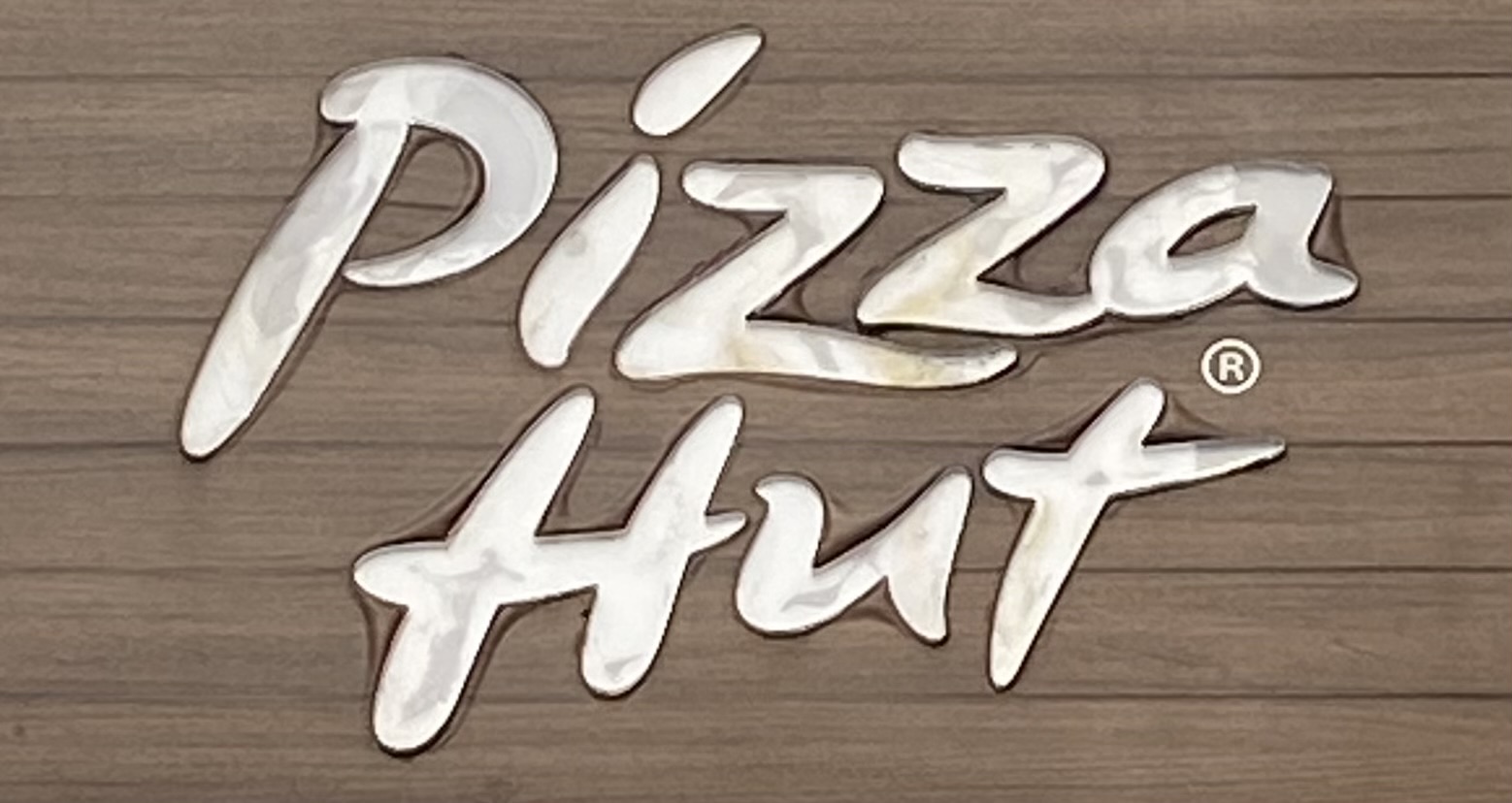 Sign at Pizza Hut restaurant on London's Oxford Street