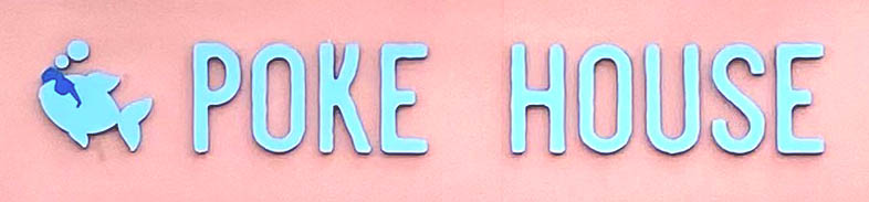 Sign at Poke House cafe on Portobello Road in London