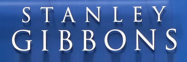 Sign at Stanley Gibbons stamp shop on the Strand in London