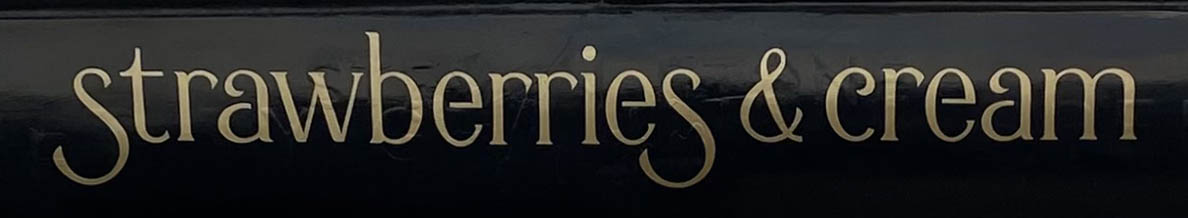 Sign at Strawberries and Cream shop on St Christopher's Place
