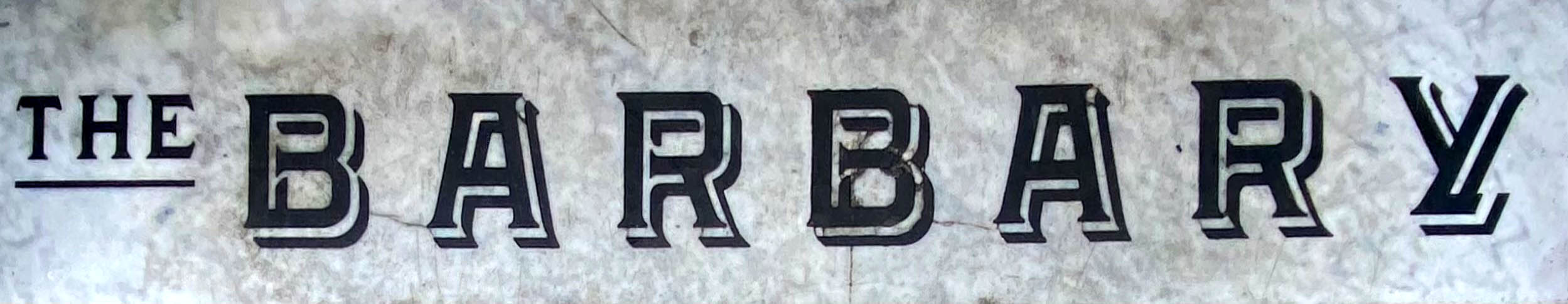 Sign at The Barbary restaurant at Neal's Yard in Covent Garden