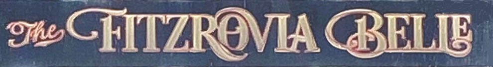 Sign at The Fitzrovia Belle pub in London