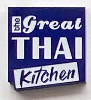 Sign at The Great Thai Kitchen on Old Compton Street in London