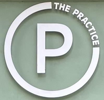 Sign at The Practice Centre on London's All Saint's Road