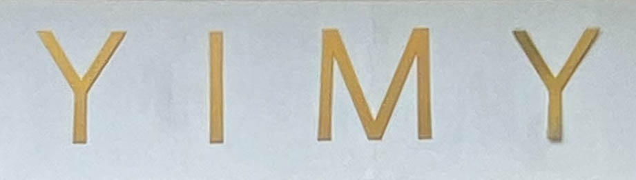 Sign at Yimy shop on Ledbury Road in London's Notting Hill