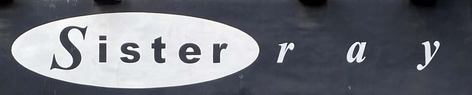 Sign at Sister Ray record shop on Berwick Street in London's Soho
