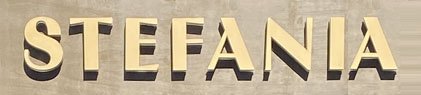 Sign at Stefania restaurant on Westbourne Grove in London