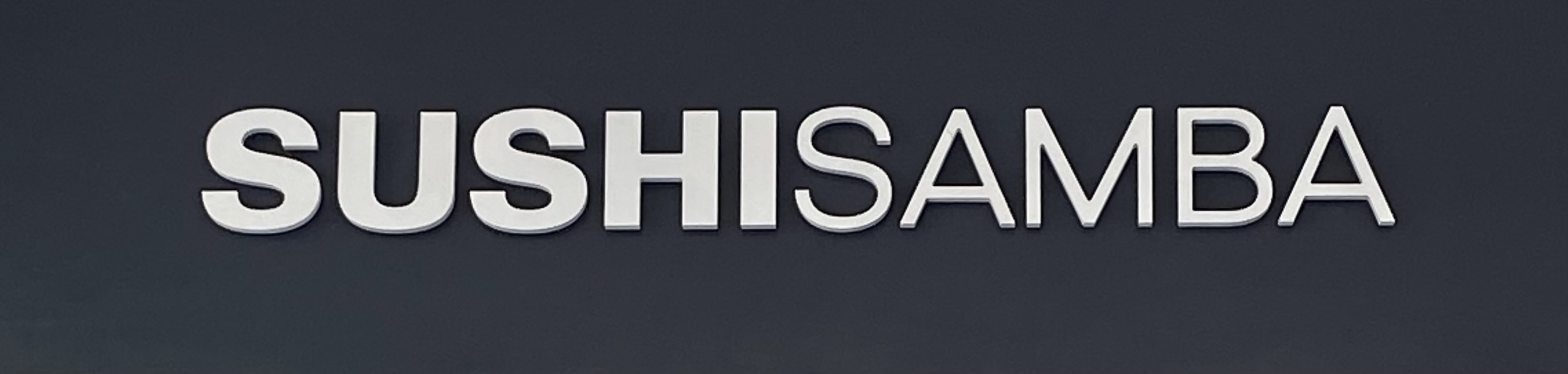 Sign at Sushi Samba restaurant in London's Covent Garden